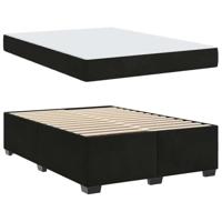 Bedframe met matras met matras Zwart 160 x 200 cm Fluweel - thumbnail