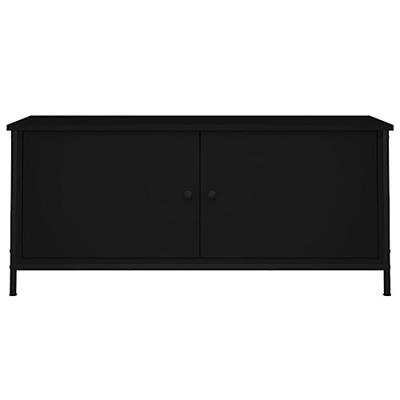 Tv-meubel 102x35x45 cm bewerkt hout zwart Tv-meubel 102x35x45 cm bewerkt hout zwart