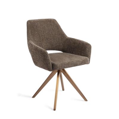 Jesper Home Yanai eetkamerstoel Checked Chestnut turn rose