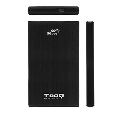 Externe Doos TooQ TQE-2522B 2.5" HD SATA III USB 3.0 Zwart