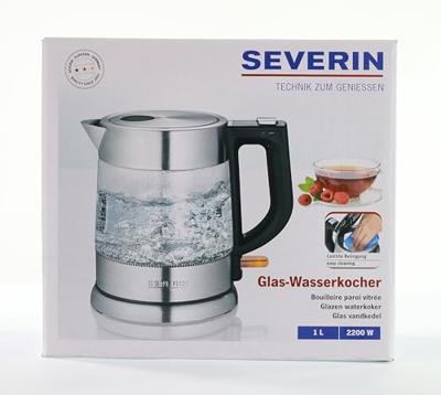 Severin WK3468 Waterkoker RVS/Glas 1L 2200W Severin WK3468 Waterkoker RVS/Glas 1L 2200W