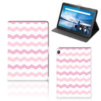Lenovo Tablet M10 Tablet Hoes Waves Roze - thumbnail