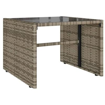 4-delige Loungeset met kussens poly rattan grijs 4-delige Loungeset met kussens poly rattan grijs