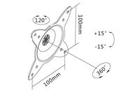 Digitus DA-90350 Monitor-wandbeugel 1-voudig 38,1 cm (15) - 68,6 cm (27) Zwart Zwenkbaar, Roteerbaar - thumbnail