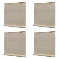 Rolgordijnen 4 st 120x160 cm bamboe natuurlijk - thumbnail