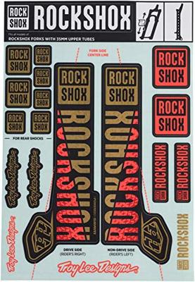 ROCKSHOX decor set decal set gold/orange