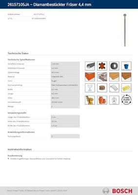 DREMEL Set van 2 diamanten punten 4,4 mm 7105