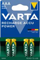 Varta Longlife Accu AAA-batterij, 800 mAh, oplaadbaar, nikkel-metaalhydride (NiMH), blauw, groen, AAA - thumbnail