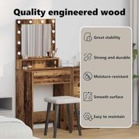 Kaptafel met lade Oud Hout 50 x 41 x 135 cm Bewerkt hout - thumbnail