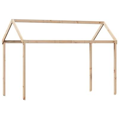 Halfhoogslaper met ladder en bedhuis grenenhout 90x200 cm