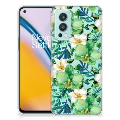 OnePlus Nord 2 5G | TPU Case | Orchidee Groen OnePlus Nord 2 5G | TPU Case | Orchidee Groen