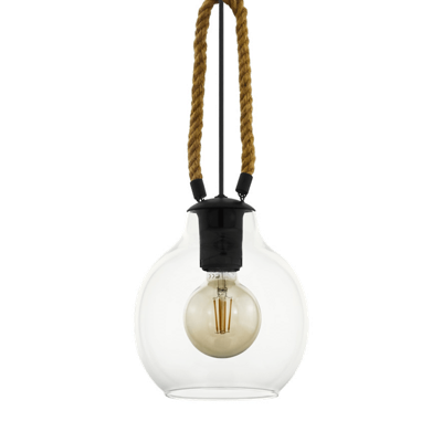 Eglo Glas hanglampRoding met touw - 43617