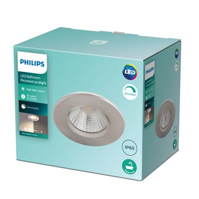 Philips set van 3 inbouwspotsDive 3x5,5w - 2700K - 8,5cm nikkel - 75607900