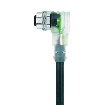Escha 8045238 Sensor/actuator connector, geassembleerd M12 Aantal polen (sensoren): 4 Bus, haaks 5.00 m 1 stuk(s)