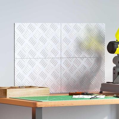 VidaXL Trap tread rechthoekig 4 pcs zilver 30 x 20 cm aluminium