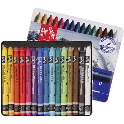 Caran Dache Caran d'ache neocolor ii, l: 10 cm, dikte 8,5 mm, diverse kleuren, 15 stuk/ 1 doos