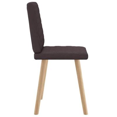Eetkamerstoelen 2 st stof donkerbruin
