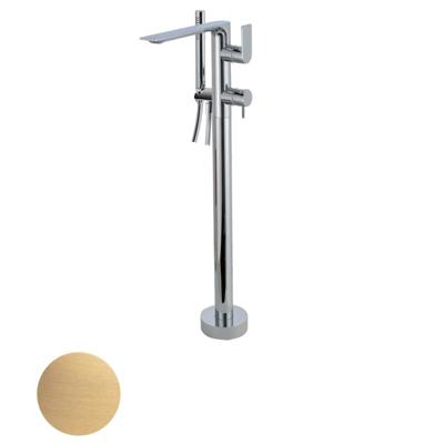 Beaux Lyon badkraan vrijstaand met handdouche mat goud 01