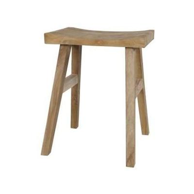 Boomstam krukje recht teak