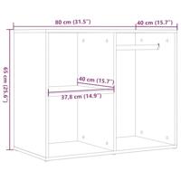 Kledingkast 80x40x65 cm bewerkt hout artisanaal eikenkleur - thumbnail
