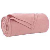 VidaXL Gooi deken roze 240 x 220 cm fleece - thumbnail