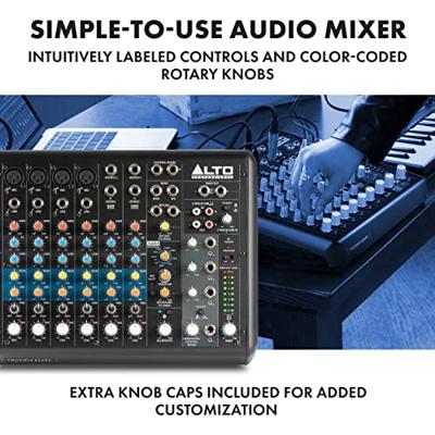 Alto Professional TrueMix 800FX 8-kanaals mixer met USB, Bluetooth en Alesis Multi-FX - thumbnail