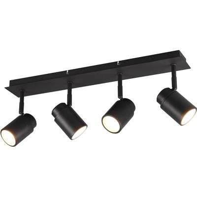 Mat Zwarte LED Plafondspot - GU10 - IP44 Spatwaterdicht - Aluminium