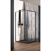 Douchecabine Lacus Vulcano Evo Helder Glas Zwart (alle maten) - thumbnail