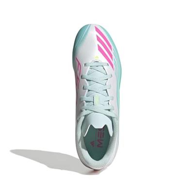 adidas F50 Messi League Gras / Kunstgras Voetbalschoenen (MG) Kids Wit Turquoise Roze