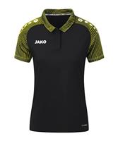JAKO 6322D Polo Performance Dames - Zwart/Zachtgeel - 36 - thumbnail
