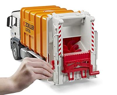 bruder MAN TGS vuilniswagen zijlader modelvoertuig - thumbnail