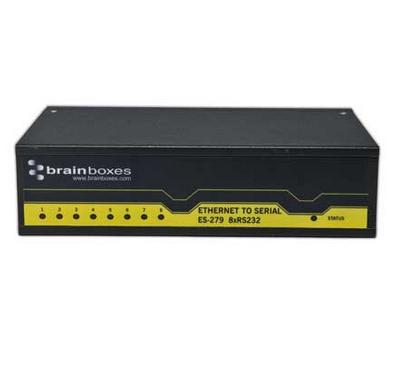 Brainboxes RS232 8 Port Ethernet naar seriële adapter