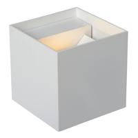 Lucide AXI - Wandspot / Wandlamp Badkamer - LED - 2x7W 2700K - IP54 - Verstelbare stralingshoek - Wit - thumbnail