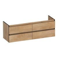 Brauer Joy Edge - Onderkast - 140 cm - met 4 Softclose Lades Greeploos en 2 Sifon Uitsparingen - Forest Tan - thumbnail