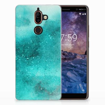 Smartphone hoesje Nokia 7 Plus Painting Blue Smartphone hoesje Nokia 7 Plus Painting Blue