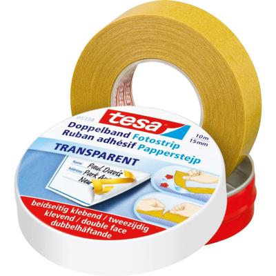 tesa 05338-00000-01 Dubbelzijdige tape Transparant (l x b) 10 m x 15 mm 1 stuk(s) tesa 05338-00000-01 Dubbelzijdige tape Transparant (l x b) 10 m x 15 mm 1 stuk(s)