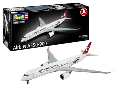 Revell modelbouwpakket - airbus a350-900 turkish airlines 1:144 - 120dlg.