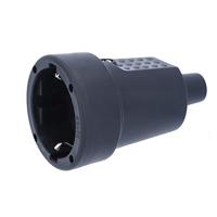 AS Schwabe 62225 Koppeling met randaarde PVC 230 V Zwart IP20 - thumbnail