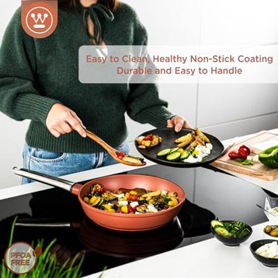 Westinghouse Koekenpan Performance Rebel Red ø 28 cm - standaard anti-aanbaklaag