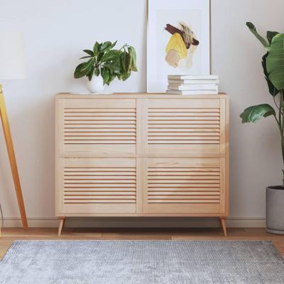 Louvredeuren 4 st 39,5x59,4 cm massief grenenhout