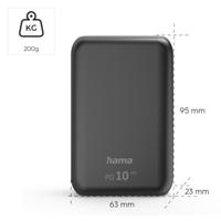 Hama Power Pack PD10-HD 10000mAh 2x USB-A 1x USB-C Voor Snelladen Antr. - thumbnail
