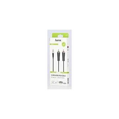 Hama Audiokabel, 3,5-mm-jack-stekker - 2 cinch-stekker, stereo, verg., 1,5 m Mini jack kabel