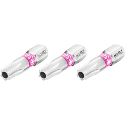 HAZET Bit 2223N-T30H/3 · 1/4 inch (6,3 mm) zeskant massief · Tamper resistant TORX®-profiel · 3-delig · SW T30H