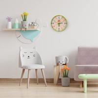 BRESSER JUNIOR wandklok voor kinderen (groen) - thumbnail