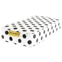 NietVerkeerd Niet verkeerd bagagedrager kussen wit 32x15x5cm, dots (bijpassende bel artikel 3332) - thumbnail