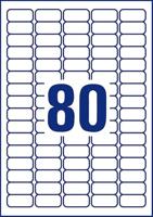 Avery-Zweckform L7872-20 ( 35.6 x 16.9 mm, Wit, 1600 stuk(s), Permanent hechtend, Sterk hechtend - thumbnail