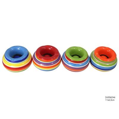 Svenska Living Asbak dolomite 11x6,5cm streep