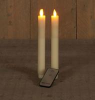LED Dinerkaarsen ivoor bewegende vlam - thumbnail