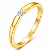 Cilla Jewels edelstaal ring Crystal Gold-17mm - thumbnail