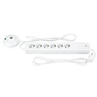 REV 00251201 Stekkerdoos met schakelaar 6-voudig Wit Randaarde stekker 1 stuk(s) - thumbnail